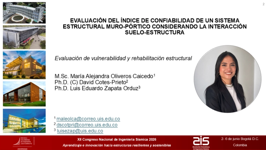 galería Publicación de memorias del XII Congreso Nacional de Ingeniería Sísmica