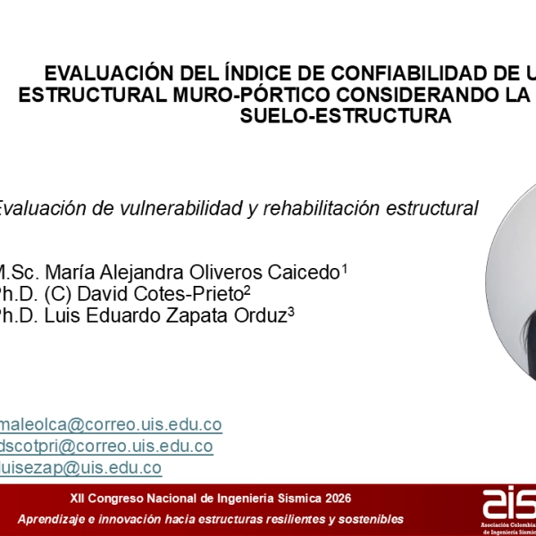 Publicación de memorias del XII Congreso Nacional de Ingeniería Sísmica